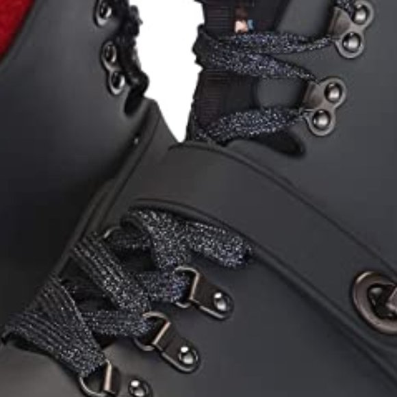 COACH Urban Shearling Hiker Boots Lace Up Rubber - Picture 9 of 13